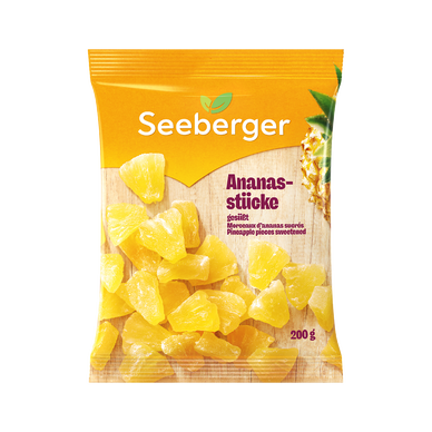 Ananas séché en morceaux, Seeberger, Sachet 200g