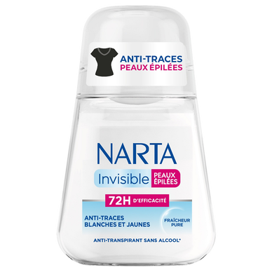 Déodorant roll-on femme NARTA peaux sensibles 48h 50ml