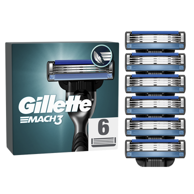 Recharge lames de rasoir pour homme mach3 GILLETTE x6