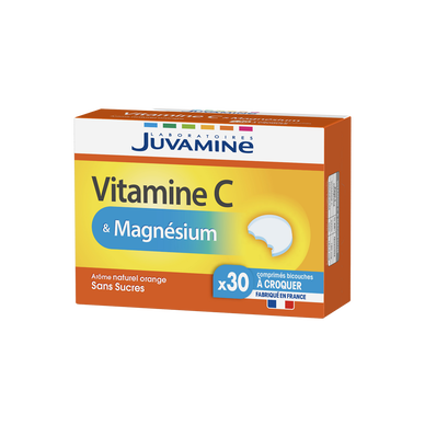JUVAMINE vitamines c & magnésium comprimés à croquer x30