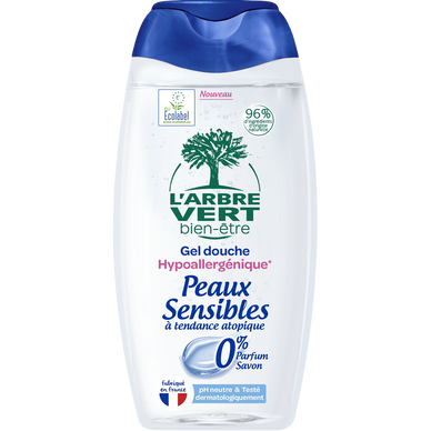 Gel douche L'ARBRE VERT peaux sensibles familial 260mL