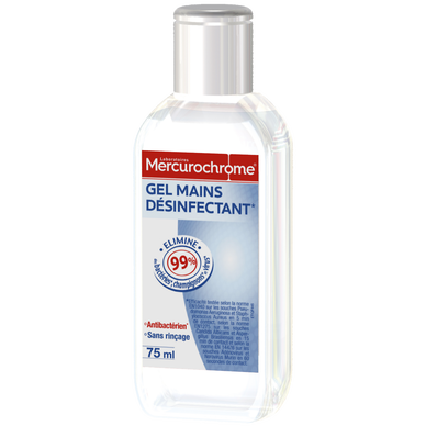 Gel antibactérien hydroalcoolique MERCUROCHROME, 75ml
