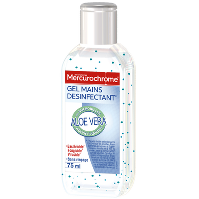 Gel mains désinfectant aloe véra MERCUROCHROME, 75ml