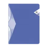 Cahier piqûre 96p grands carreaux bleu - 17x22cm