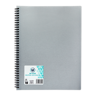 Protège-documents 60 vues gris - A4