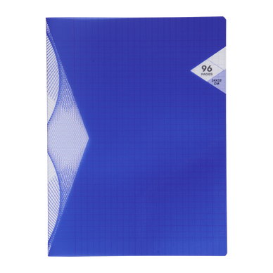 Cahier piqûre 96 pages Seyès bleu - 24x32cm