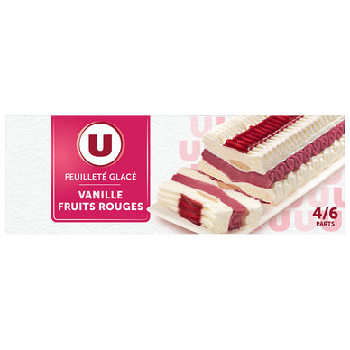 Feuilleté glacé vanille fruits rouges  370g