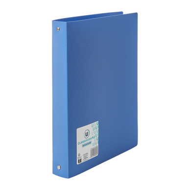 Classeur souple A4 4 anneaux dos 40mm polypro bleu