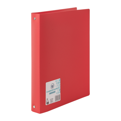 Classeur souple 4 anneaux rouge dos 40mm A4