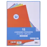 15 chemises pour dossier coloris assortis