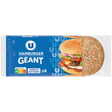 Pain hamburger géant x4 - 330g