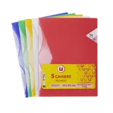 Cahier piqûre 24x32cm 96p grands carreaux x5