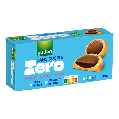 Tartelettes au chocolat sans sucres ajoutés GULLON, 186g