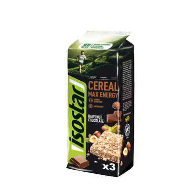 Barre Céréales Max Nuts Chocolat ISOSTAR - x3, 165g