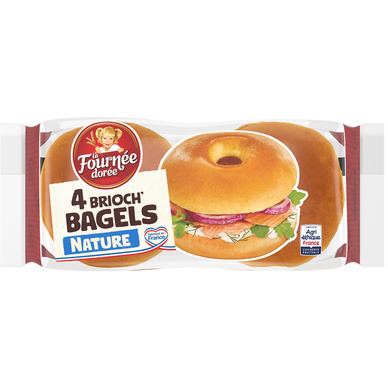 Pain pour Bagel Brioch'Bagel LA FOURNEE DOREE - x4 - 300g