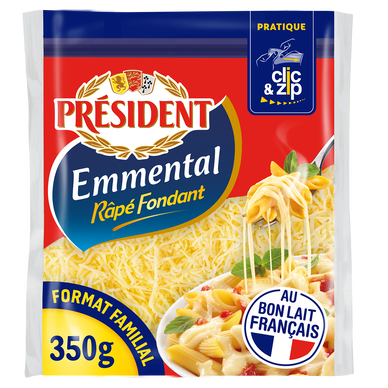 Emmental râpé fondant PRESIDENT - 350g