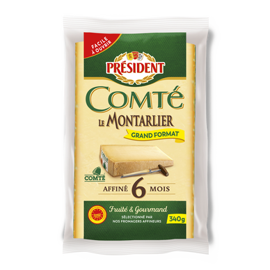 Comté AOP affiné 6 mois PRESIDENT Le Montarlier - 340g