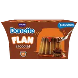 Flan chocolat sur coulis de caramel DANETTE 4x95g