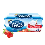 Yaourt à la grecque nature sur lit de fraises YAOS - 4x125g