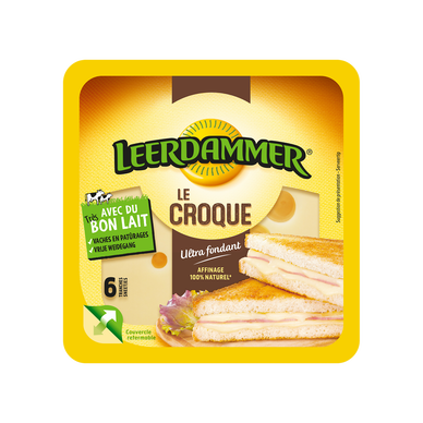 Fromage spécial croque monsieur LEERDAMMER 6 tranches - 150g