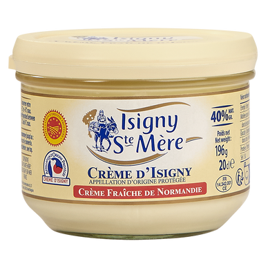Crème fraîche AOP  40%MG ISIGNY STE MERE - Pot en verre 20cl