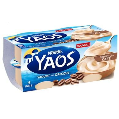 Yaourt grec au café YAOS 4x125g