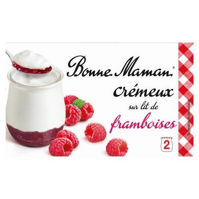 Crémeux lit de framboise BONNE MAMAN 2x125g