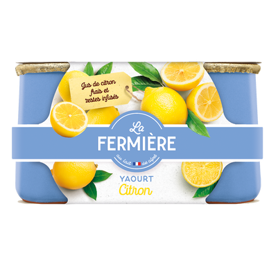 Yaourts citron LA FERMIERE - 2 pots de 140g