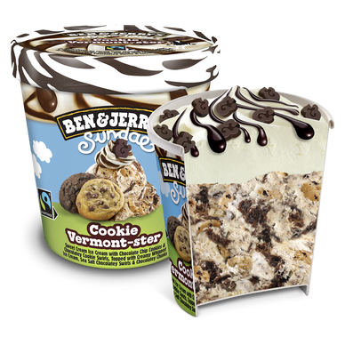 Crème glacée pot sundae cookie BEN & JERRY'S 324G