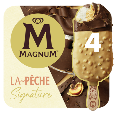 Glace bâtonnet pêche MAGNUM x4 280g