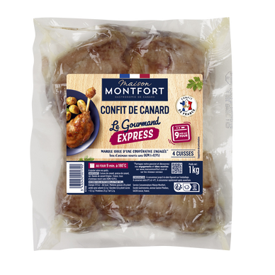 Cuisse de canard confite, France, 4 pièces, 1kg