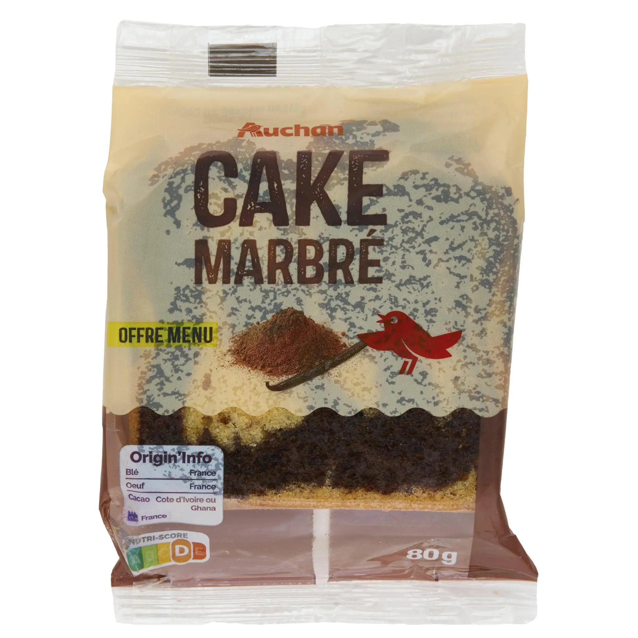 AUCHAN Cake marbré