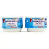 Auchan Fromage frais nature au lait demi-écrémé, 4x100g