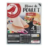 Auchan Blanc de Poulet Fumé, 4 tranches - 120g
