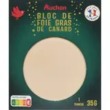 Auchan Bloc Foie Gras de Canard France, 1 tranche - 35g