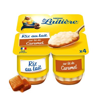 La laitière Riz au lait sur lit de caramel, 4x115g