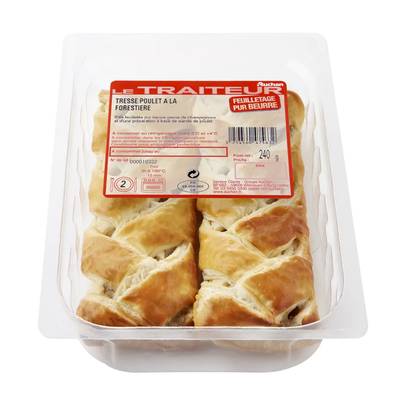 Auchan Le Traiteur Tresse Forestière Poulet Champignons, 2x120g