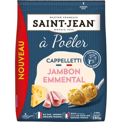 Saint Jean Cappelletti au jambon et à l'emmental à poêler, 280g