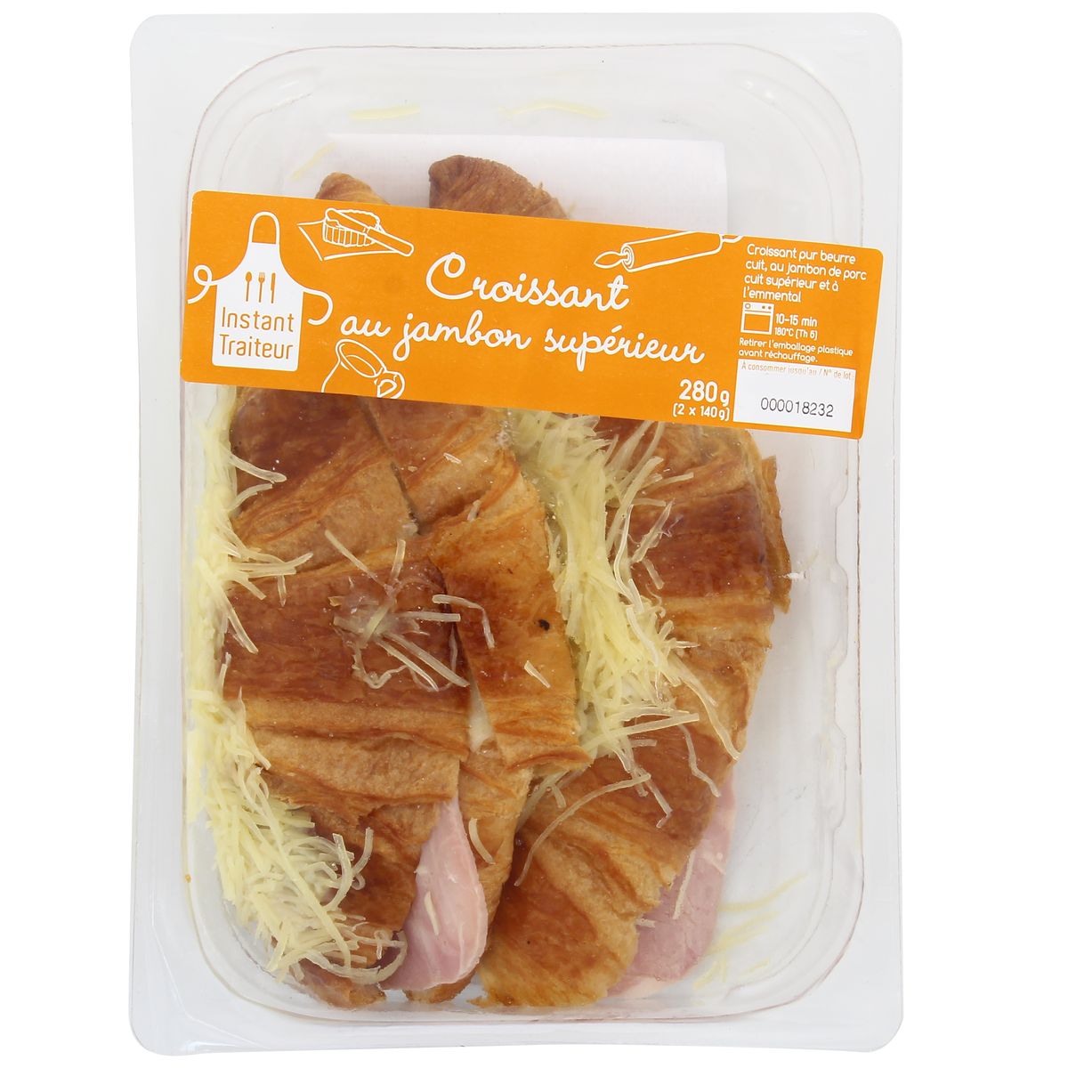 Instant Traiteur Croissants au Jambon, 2x140g