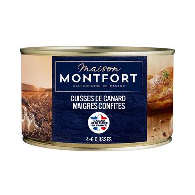 Maison Montfort Cuisses de canard maigre confites 4/6 cuisses en conserve, 1350g