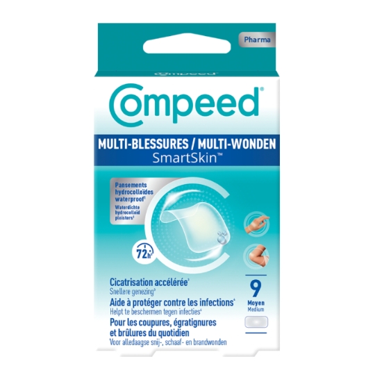 Pansements Hydrocolloïdes Multi-Blessures Moyens COMPEED