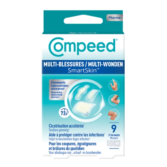 Pansements Hydrocolloïdes Multi-Blessures Assortiment COMPEED