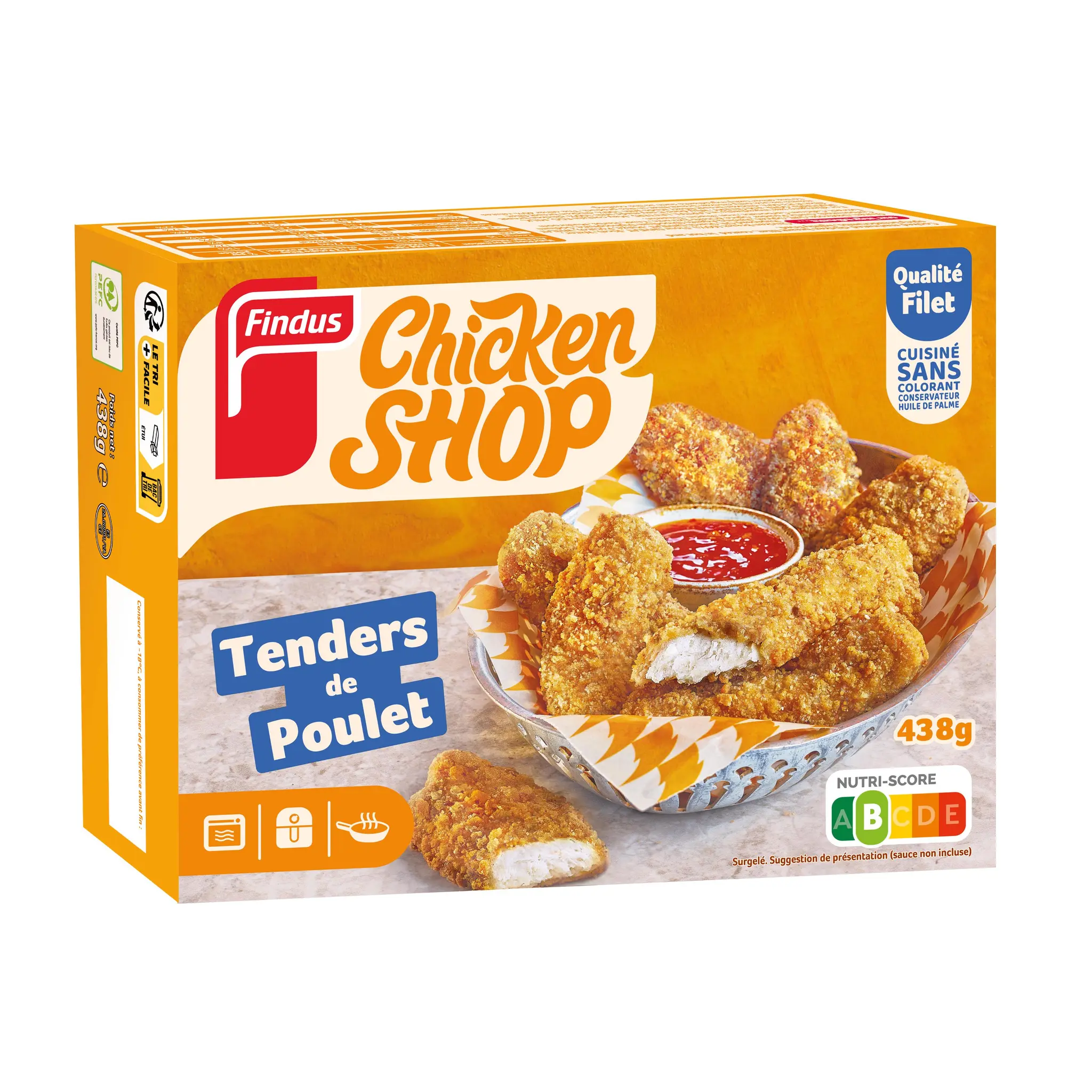 FINDUS Tenders de poulet enrobés de chapelure croustillante à cuire au four surgelés