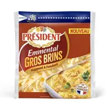 Président Emmental râpé gros brins, 150g