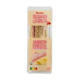 Auchan Sandwich Jambon Emmental Mayonnaise Allégée, 145g