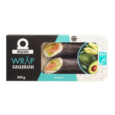 Mowi Wrap Saumon Avocat, 210 g - 2 pièces