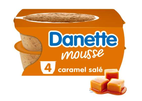 Danette Mousse Caramel au beurre salé (4 x 60 g)