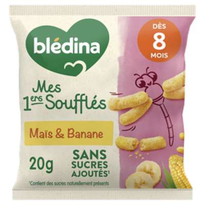 Mes 1er soufflés maïs & banane - dès 8 mois, Blédina  (20 g)