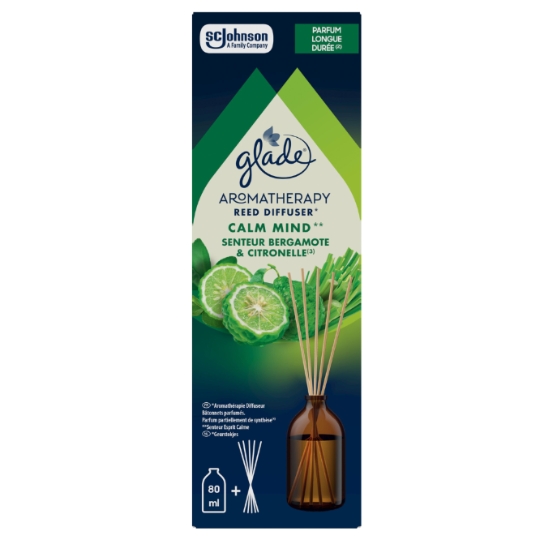 Diffuseur de parfum Bâtonnets Bergamote et Citronnelle Calm Mind Aromatherapy GLADE
