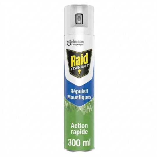 Anti-Moustique Spray Base Végétale Action Rapide RAID